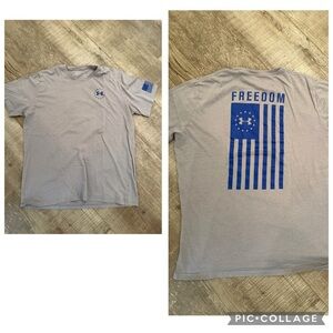 Under Armour Gray Freedom Graphic T-Shirt size XL